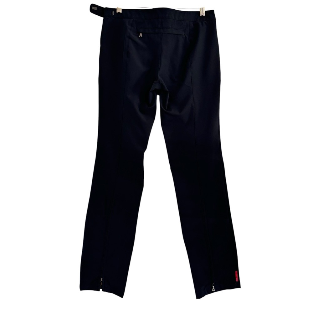 Prada Linea Rossa Womens Technical Sports Stretch Pants Black Zip Hem Size 40 - Picture 2 of 12